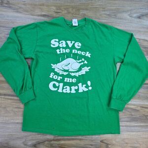 💜Green Save The Neck For Me Clark Long Sleeve Shirt Men's Medium